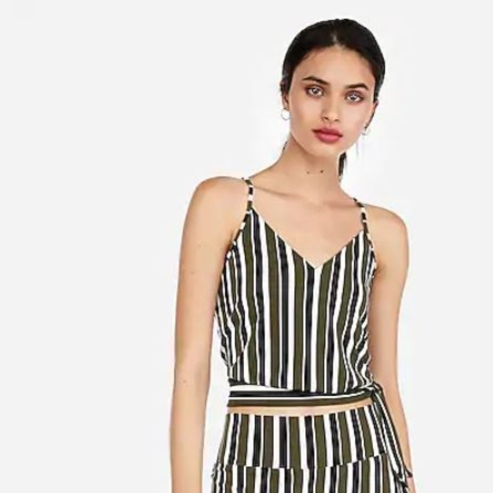 Striped Tie Hem Cami - Medium